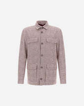 Field Jacket In Glen Check Linen