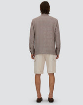 Field Jacket In Glen Check Linen