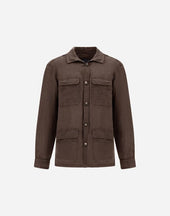 Field Jacket In Garment Dyed Linen