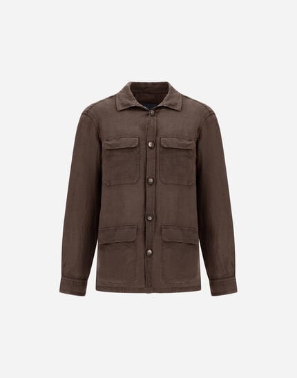 Field Jacket In Garment Dyed Linen