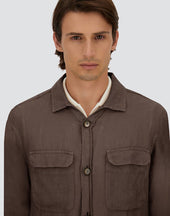Field Jacket In Garment Dyed Linen