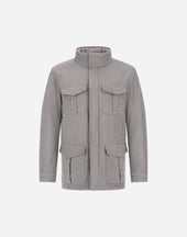 Resort Field Jacket In Melange Suede Effect