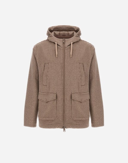 Resort Cashmere Pied De Poule Field Jacket