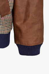 Filo Jacket In Wool Check And Leather