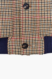 Filo Jacket In Wool Check And Leather