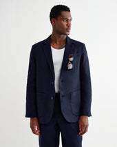 Fintry Linen Single Breasted Blazer