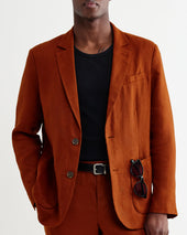 Fintry Linen Single Breasted Blazer