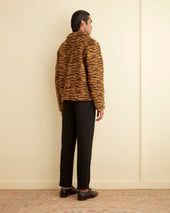 Fleece Tie-Up Pullover - Orange