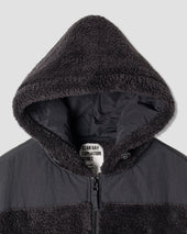 Fleece Zip Hood (Black)