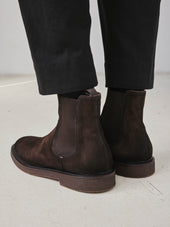 HOPKINS FLEXI 204 - Brown Suede Pull On Boots