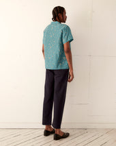 Floral Flocked Short Sleeve Shirt