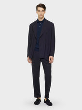 Giacca Butterfly Doppiopetto In Lana Blu