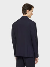Giacca Butterfly Doppiopetto In Lana Blu
