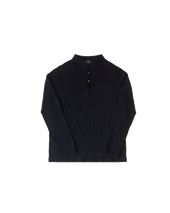 Ice Cotton Long Sleeve Polo Navy