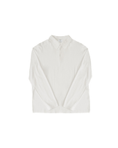 Ice Cotton Long Sleeve Polo Off White