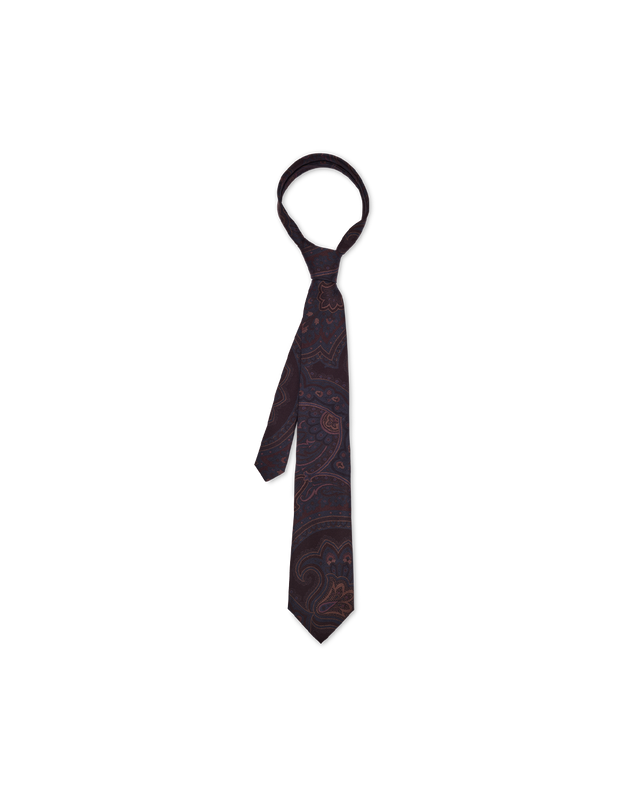 Paisley Madder Tie - Navy