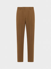 Pantalone In Tropical Di Lana Marrone Houdini