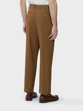 Pantalone In Tropical Di Lana Marrone Houdini