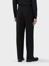 Pantalone In Tropical Di Lana Nero Houdini