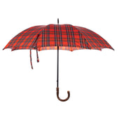 Tartan Polished Chestnut Storm Umbrella