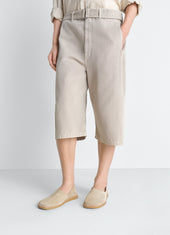 Square Slip On Loafers In Suede Leather