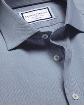 Non Iron Westminster Weave Shirt Blue