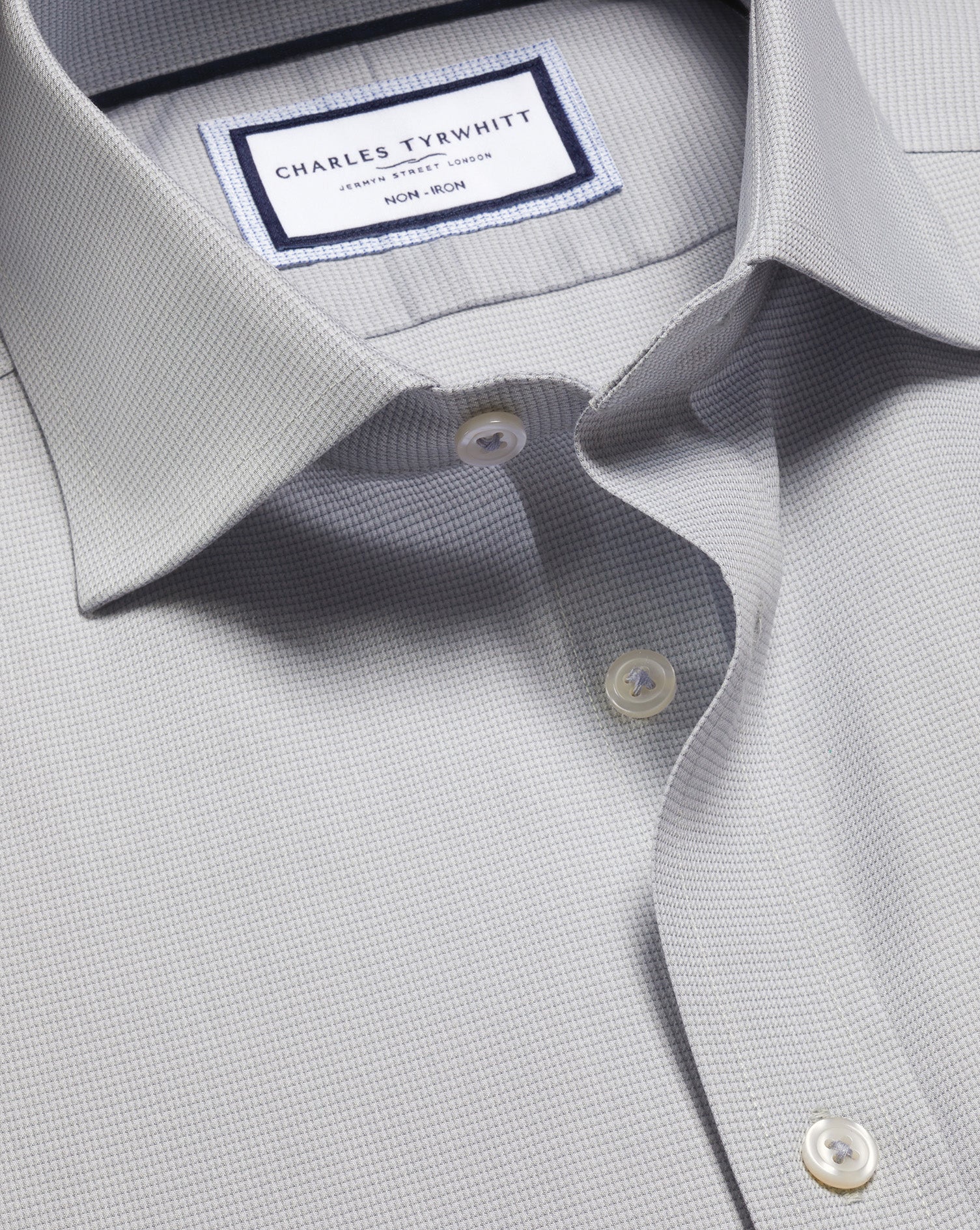 Non Iron Westminster Weave Shirt Grey