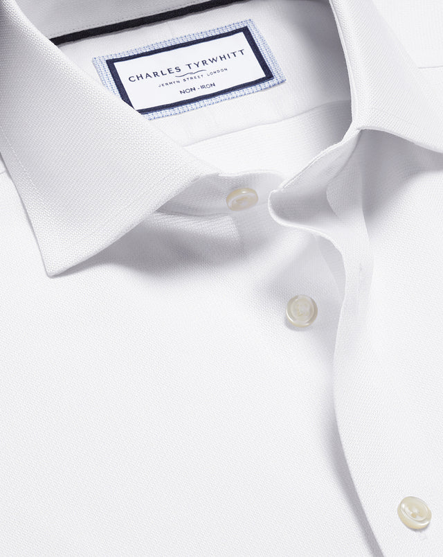 Non-Iron Westminster Weave Shirt - White