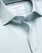 Shirt à tissage Greenwich extensible sans repassage – Vert d'eau