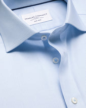 Shirt à tissage Greenwich extensible sans repassage – Bleu clair