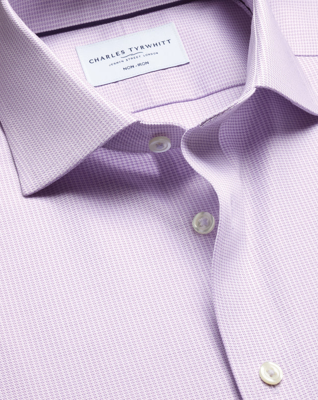 Shirt à tissage Greenwich extensible sans repassage – Lilas