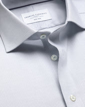 Non-Iron Stretch Greenwich Weave Shirt – Grey