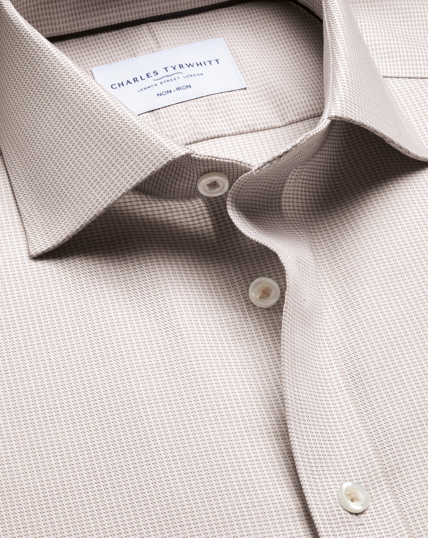 Shirt à tissage Greenwich extensible sans repassage – Gris galet