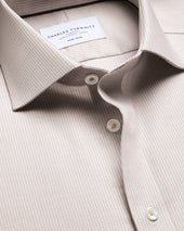 Shirt à tissage Greenwich extensible sans repassage – Gris galet