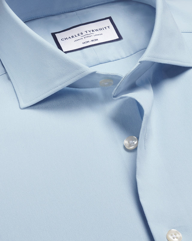 Non-Iron Twill Performance Shirt - Sky Blue