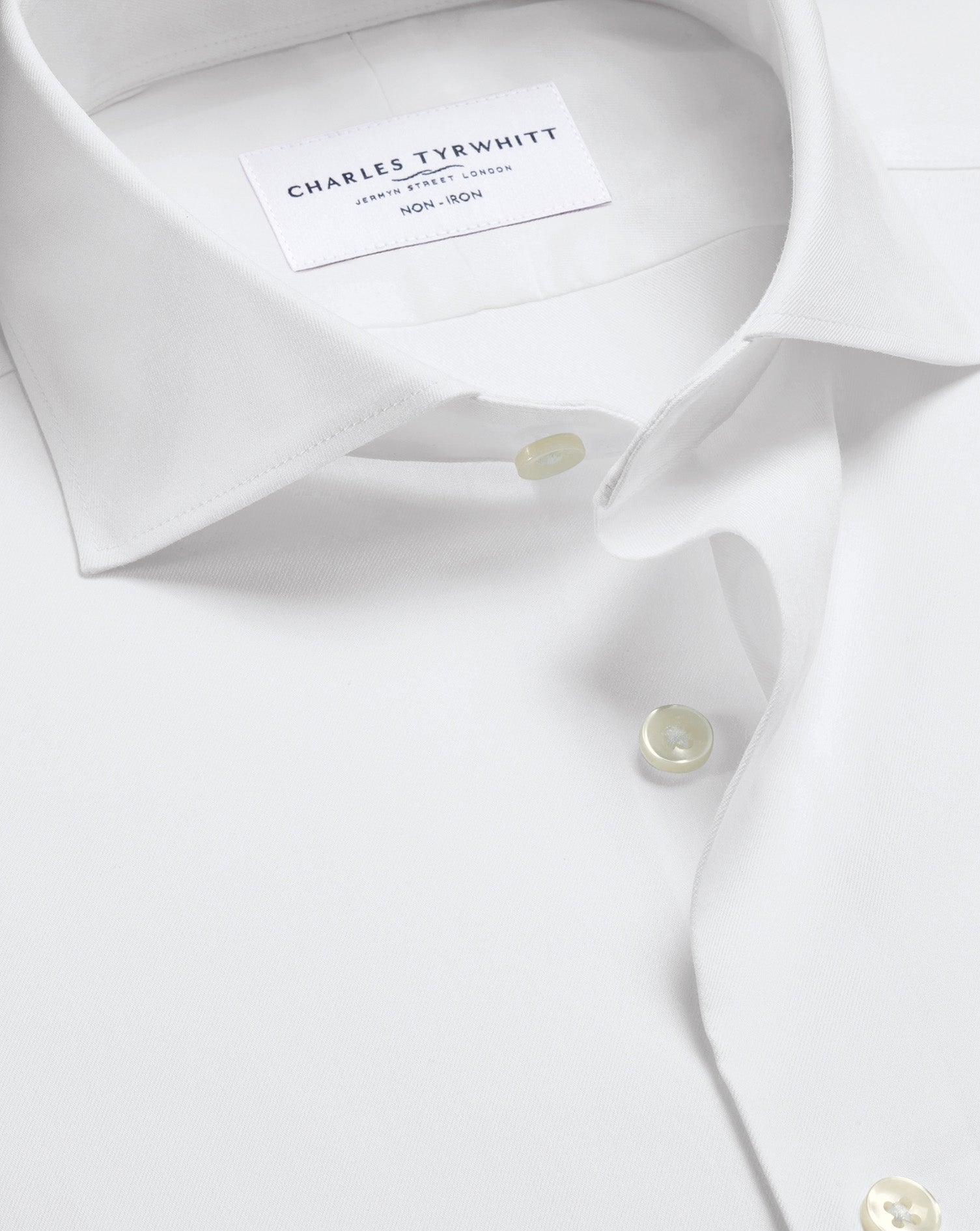 Non-Iron Twill Performance Shirt - White