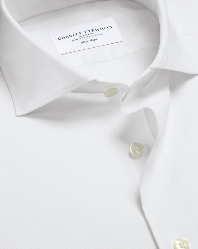 Non-Iron Twill Performance Shirt - White
