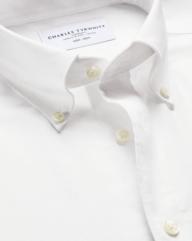 Non-Iron Stretch Oxford Shirt - White
