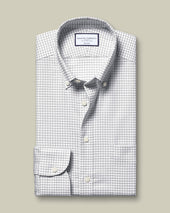 Non Iron Stretch Oxford Shirt Grey