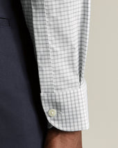 Non Iron Stretch Oxford Shirt Grey