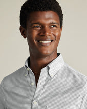 Non Iron Stretch Oxford Shirt Grey