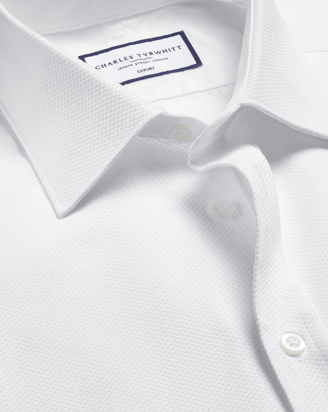 Marcella Bib Tuxedo Shirt - White