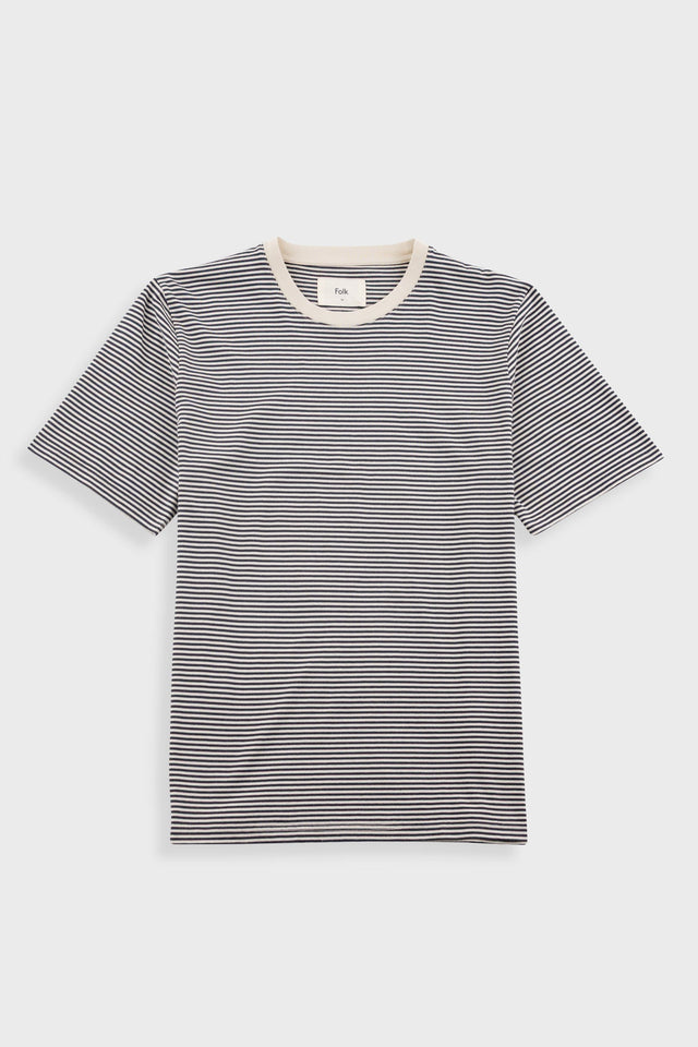 1x1 Striped T-Shirt - Soft Black