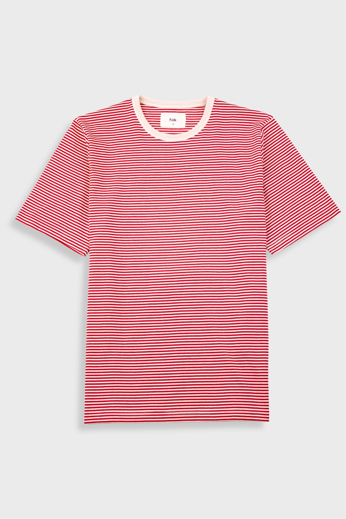 1x1 Striped T Shirt Crimson