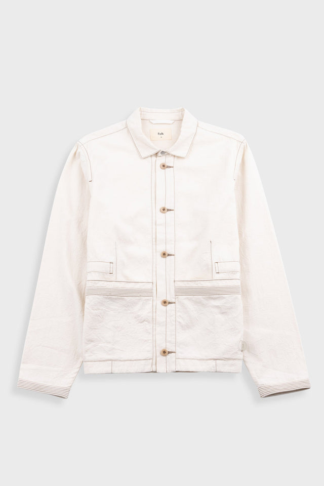Anniversary Jacket - Ecru Crinkle Cotton