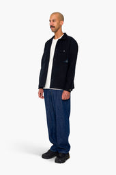 Anniversary Patch Overshirt Ash Navy Brushed Twill
