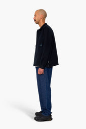 Anniversary Patch Overshirt Ash Navy Brushed Twill