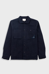 Anniversary Patch Overshirt - Ash Navy Brushed Twill