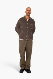 Anniversary Patch Overshirt - Rich Brown Chunky Cord