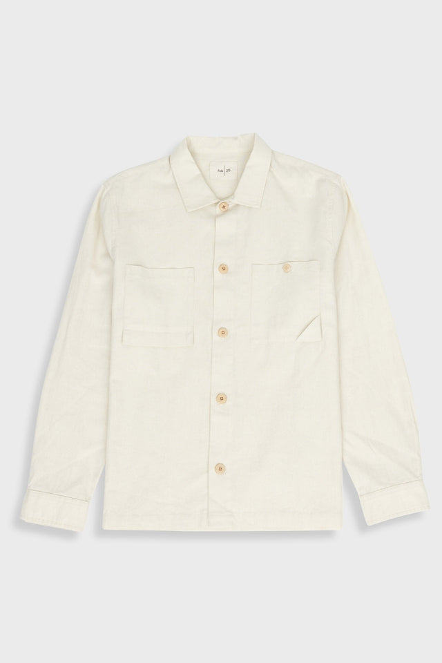 Anniversary Patch Overshirt - Stone Linen